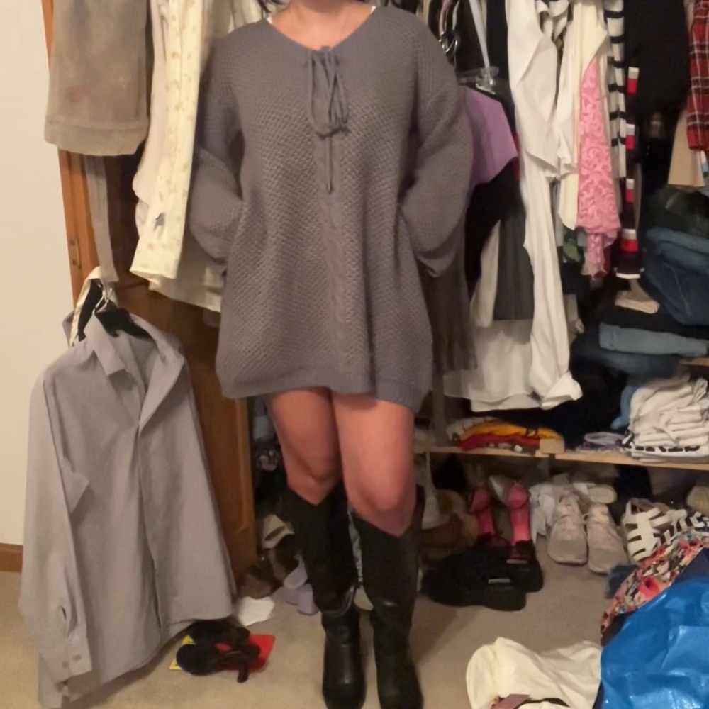 Grey Sweater Dress